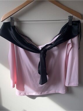 Trixxi Pink Off-Shoulder Y2K Blouse